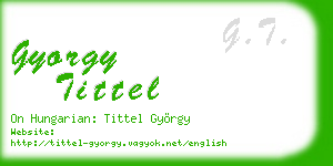 gyorgy tittel business card